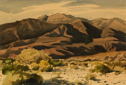 Earl Cordrey (1902-1977), Western mountain landscape, 1952