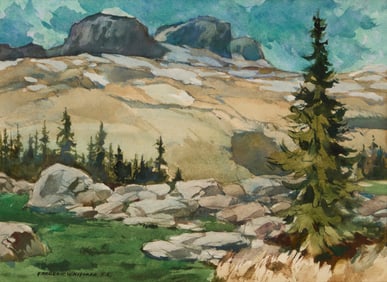 Frederic Whitaker (1891-1980), "Winter Leaves Reluctantly"