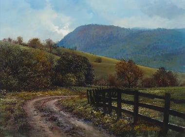 Mark Whitlock (20th Century), Country road through the foothills of a distant mountain