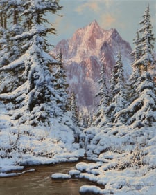 Laszlo Neogrady (1896-1962), Hungarian mountainous winter landscape scene