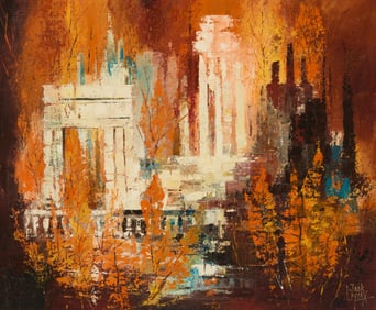 Jack Laycox (1921-1984), "Ruins at La Turbie" (France), 1965