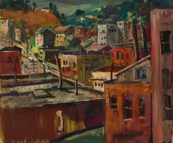 Ted Christensen (1911-1998), "Sunset Canyon, L.A.," 1951