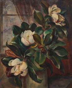 Ejnar Hanson (1884-1965), Still life with magnolias