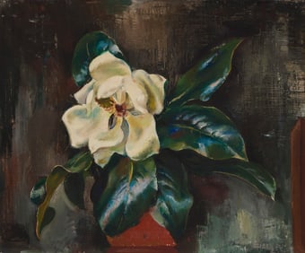 Ejnar Hansen (1884-1965), Still life with a magnolia flower