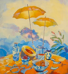 Keith Lindberg (b. 1938), "Under the Parasol"