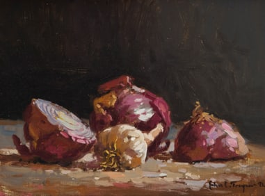John C. Traynor (b. 1961), "Red Onions and Garlic," 1992