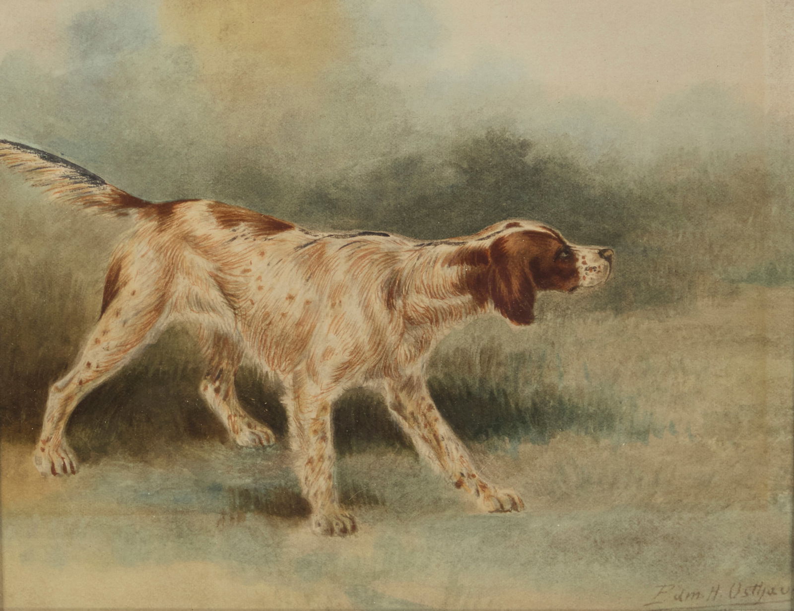 Edmund Henry Osthaus (1858-1928), "Miss Ruby," 1892: Edmund Henry Osthaus(1858-1928)"Miss Ruby," 1892Lithograph with watercolor enhancements on paper laid to boardSigned in the stone lower right: Edm. H. Osthaus; titled and dated on the frame plaque: 18