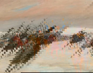 Raymond Desvarreux-Larpenteur (1876-1961), Napoleonic military march in winter