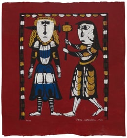 Sadao Watanabe (1913-1996), Two figures, 1965