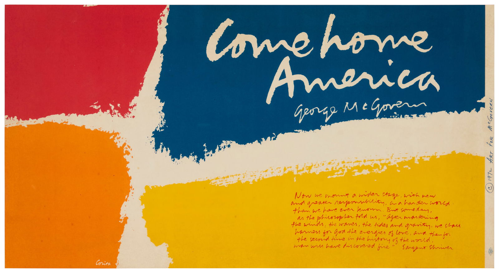 After Corita (Sister Mary) Kent (1918-1986), "A Wider Stage," 1972 (1 of 7)