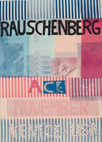 After Robert Rauschenberg , "Rauschenberg / Ace / November / Venice USA" exhibition poster, 1977