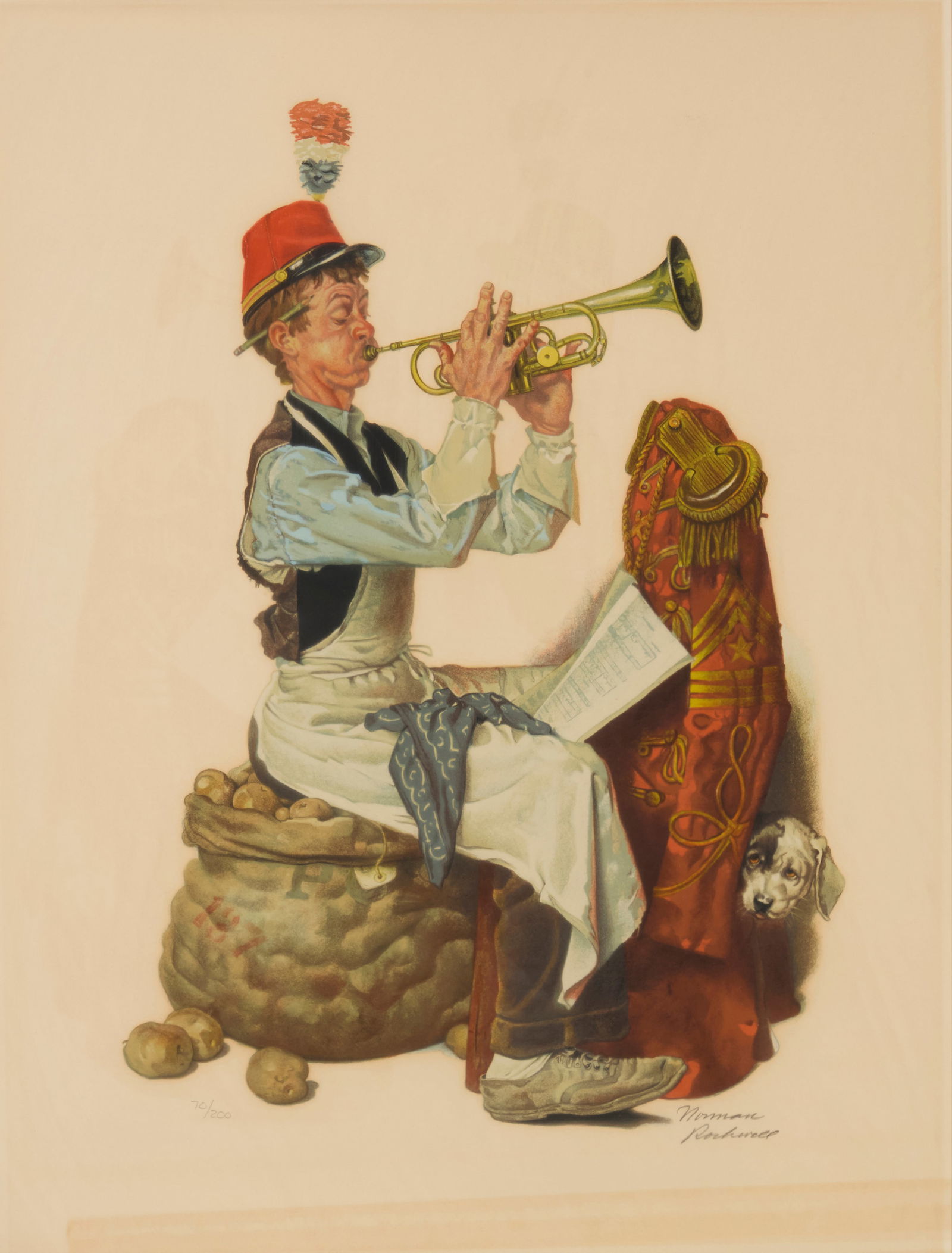 Norman Rockwell (1894-1978), "Trumpet Practice" (1 of 6)
