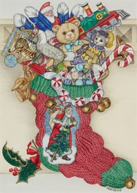 Jan Brett (b. 1949), Christmas stocking