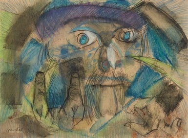 Zero Mostel (1915-1977), Face, 1960