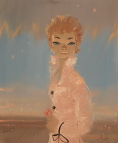 Igor Pantuhoff (1911-1972), Portrait of a woman in pink