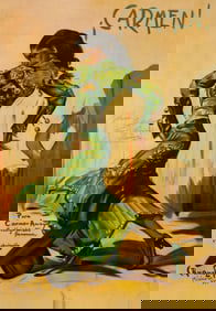 Carmen Amaya signed Flamenco dancer poster, circa 1939