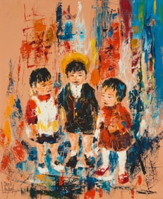 Jack Laycox (1921-1984), "Children at Kyoto," 1965