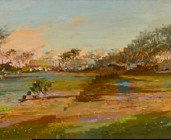 Arthur Henry Jenkins (1871-1940), Figure harvesting, 1909