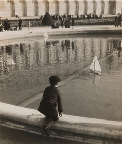 Josef Vorisek (1902-1980), "Boy with Sailboat, Luxembourg Gardens, Paris," 1949