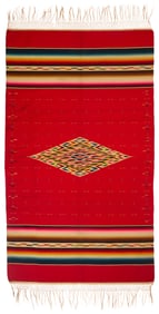 A Regional style Mexican Saltillo sarape textile