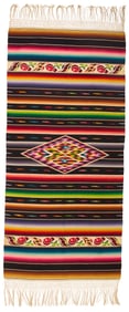 A Regional style Mexican Saltillo sarape textile