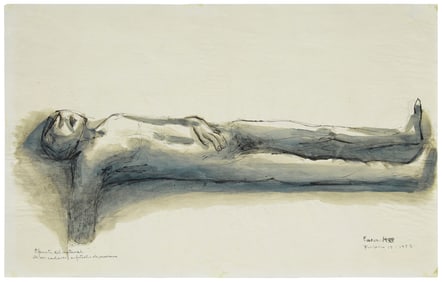 Jose Luis Cuevas (1934-2017, Mexican), Figure study, 1953