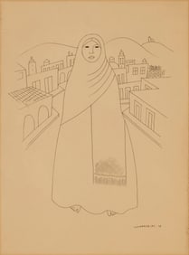 Miguel Covarrubias (1904-1957, Mexican), "Mujer Proviniciana," 1928