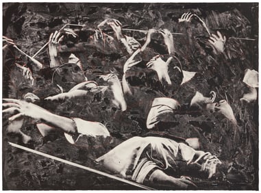 Rafael Canogar (b. 1935, Spanish), "The Prisoners," plate 5 from "La Violencia" portfolio, 1969