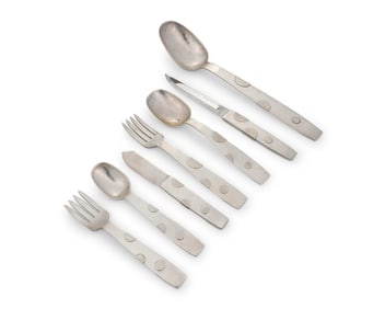 A William Spratling sterling silver 'Disco' flatware service