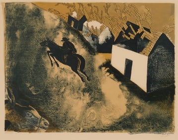 Francisco Toledo (1940-2019, Mexican), "Caballero Nocturno," circa 1969
