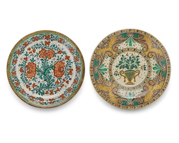 Gorky Gonzalez (1939-2017, Mexican) Two pottery chargers
