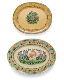 Gorky Gonzalez (1939-2017, Mexican) Two pottery chargers