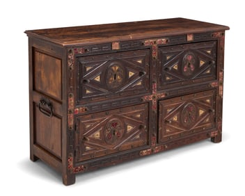 A Spanish Colonial lower vargueno chest