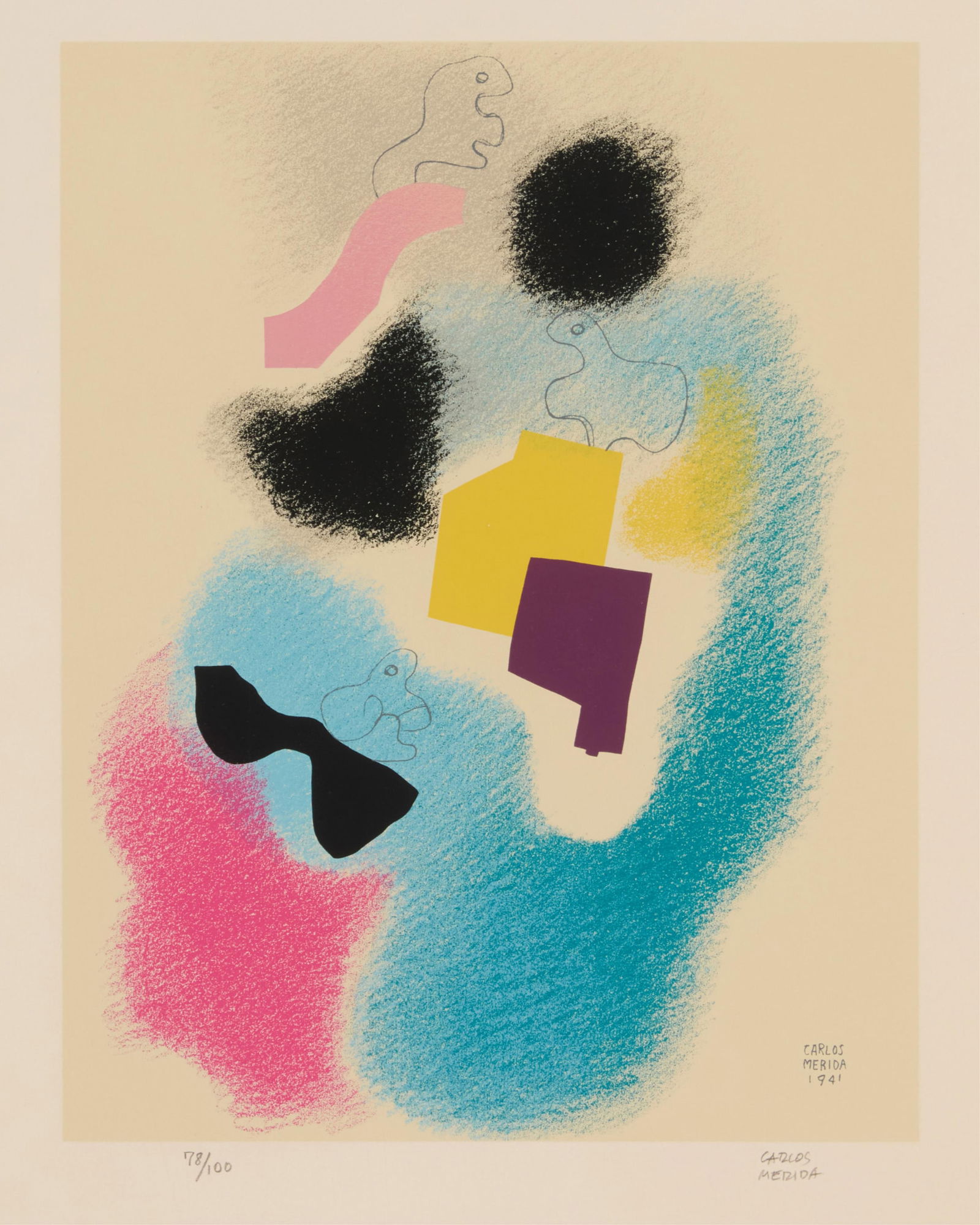Carlos Merida (1891-1984, Guatemalan), Untitled, from the "Cielos Luminicos" portfolio, 1941 (1 of 9)
