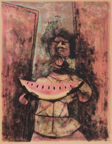 Rufino Tamayo (1899-1991, Mexican), "Mujer con Sandia," 1950