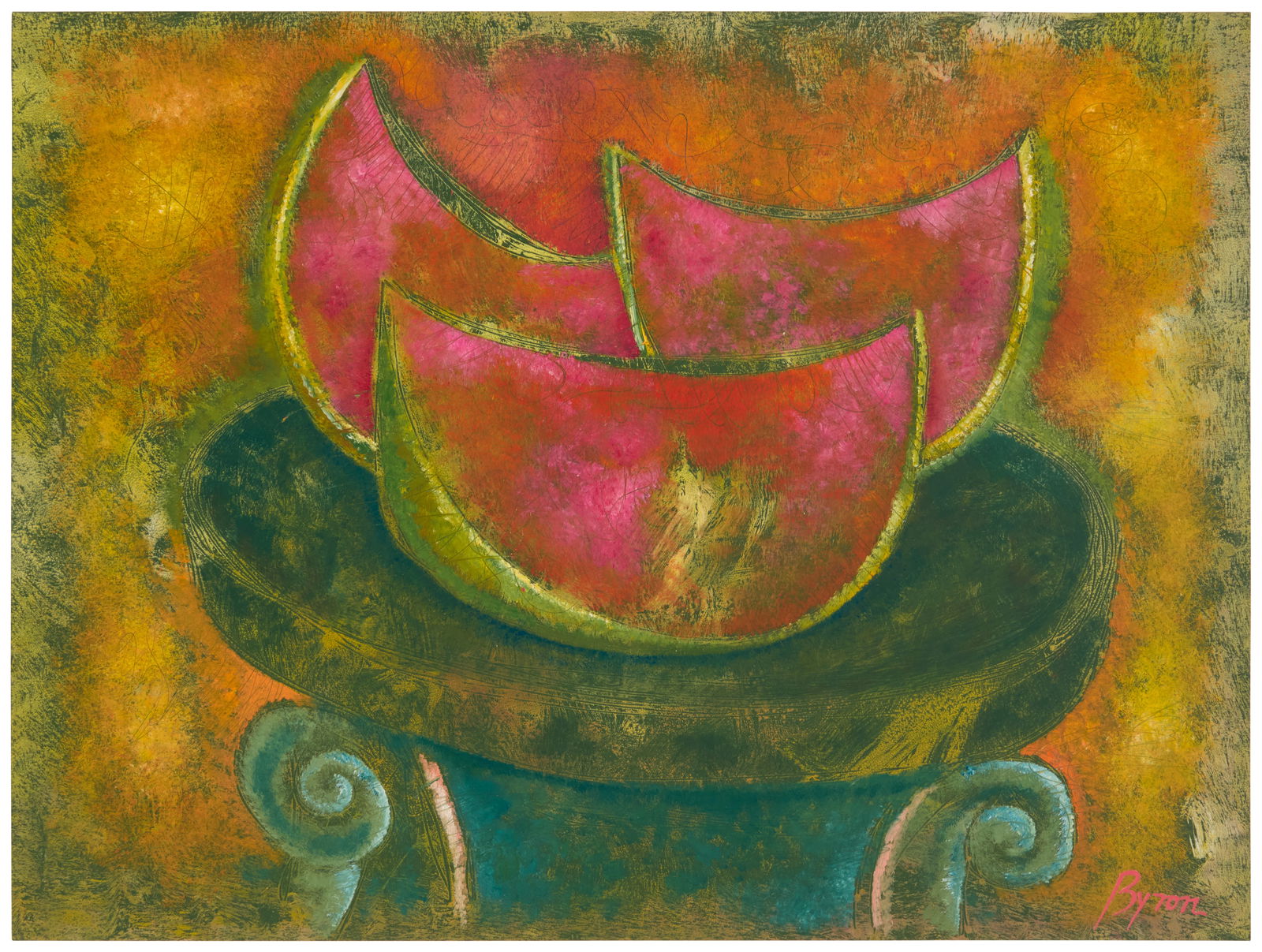 Byron Galvez (1941-2009, Mexican), Watermelons (1 of 4)