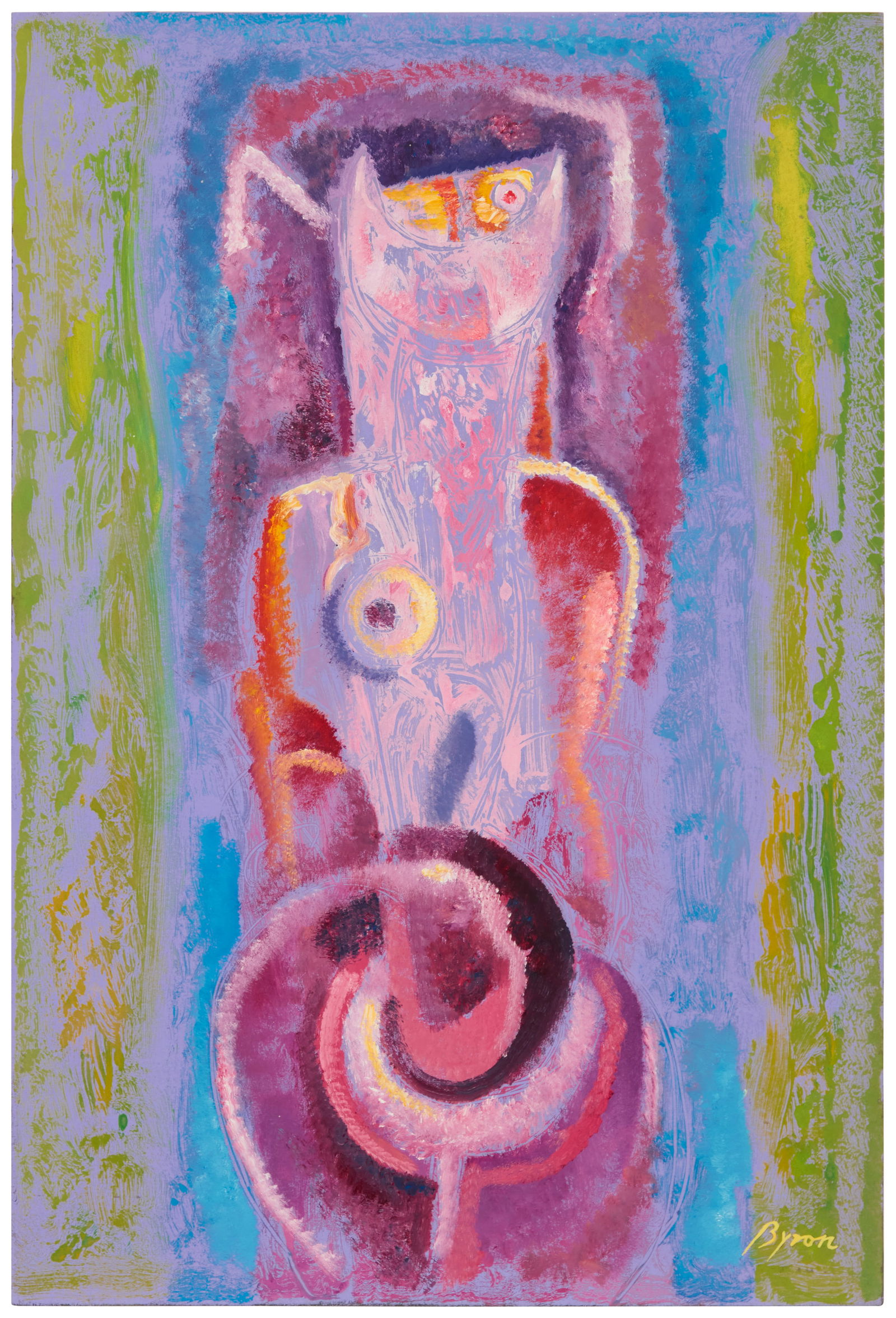 Byron Galvez (1941-2009, Mexican), Abstract composition (1 of 4)