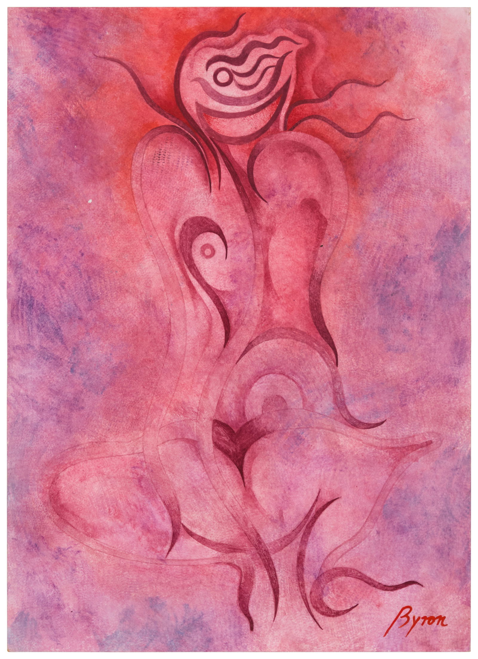 Byron Galvez (1941-2009, Mexican), Untitled abstract (1 of 4)