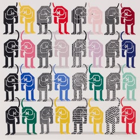 Pedro Friedeberg (b. 1936, Mexican), "Loteria Canina"