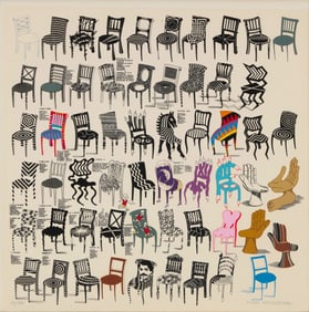 Pedro Friedeberg (b. 1936, Mexican), "Sillas"