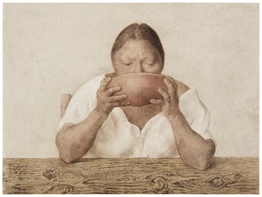 Francisco Z?Òiga (1912-1998, Mexican), "Mujer con Olla," 1983