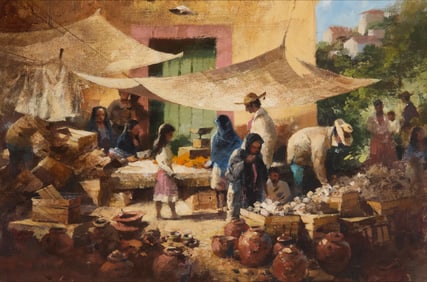 Richmond Irwin Kelsey (1905-1987, American), "The Market Place"