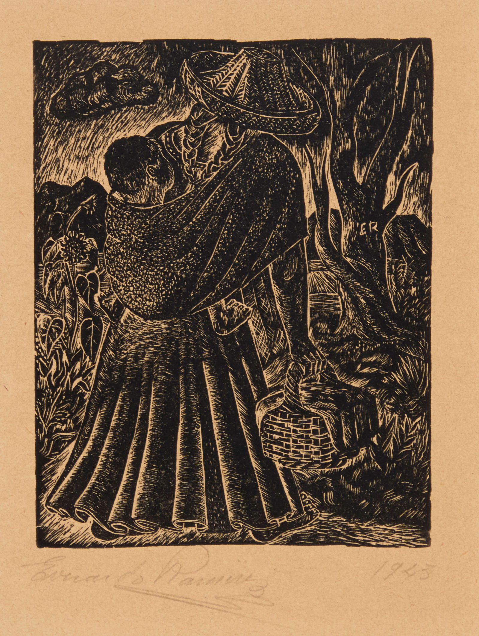 Everardo Ramirez (1906-1992, Mexican), "Mujer con niÒo," 1943 (1 of 9)