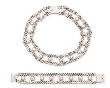 A set of Mexican sterling silver jewelry