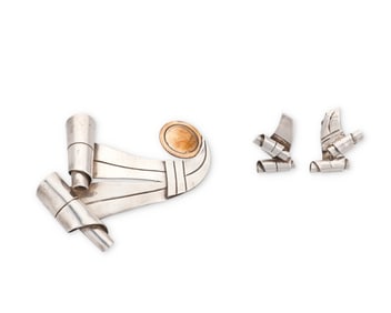 A group of William Spratling Mexican silver jewelry