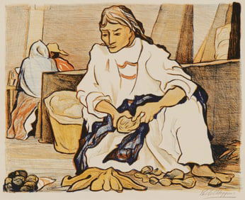 Pablo O'Higgins (1904-1983, Mexican-American), "Cuautla Market," from the "Mexican People"