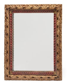 A large giltwood mirror