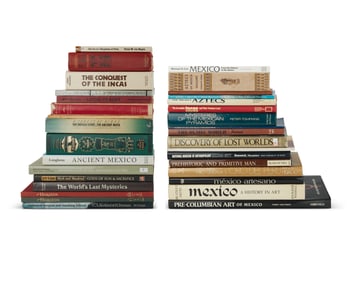 A group of coffee table books covering Latin American subjects