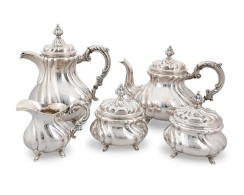 A Bruckmann & Sˆhne silver tea and coffee service