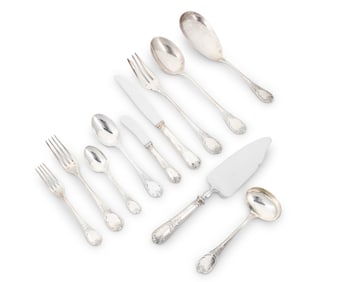 A Christofle silver plated 'Marly' flatware service